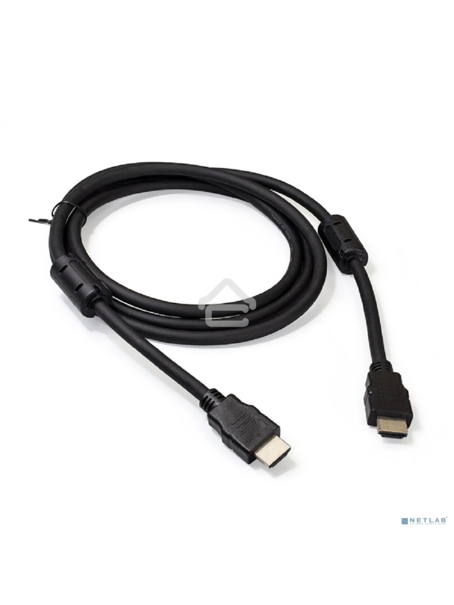 Кабель HDMI Exegate EX287723RUS EX-CC-HDMI2-1.8F (19M/19M, v2.0, 1,8м, 4K UHD, Ethernet, ферритовые кольца, позолоченные контакты)