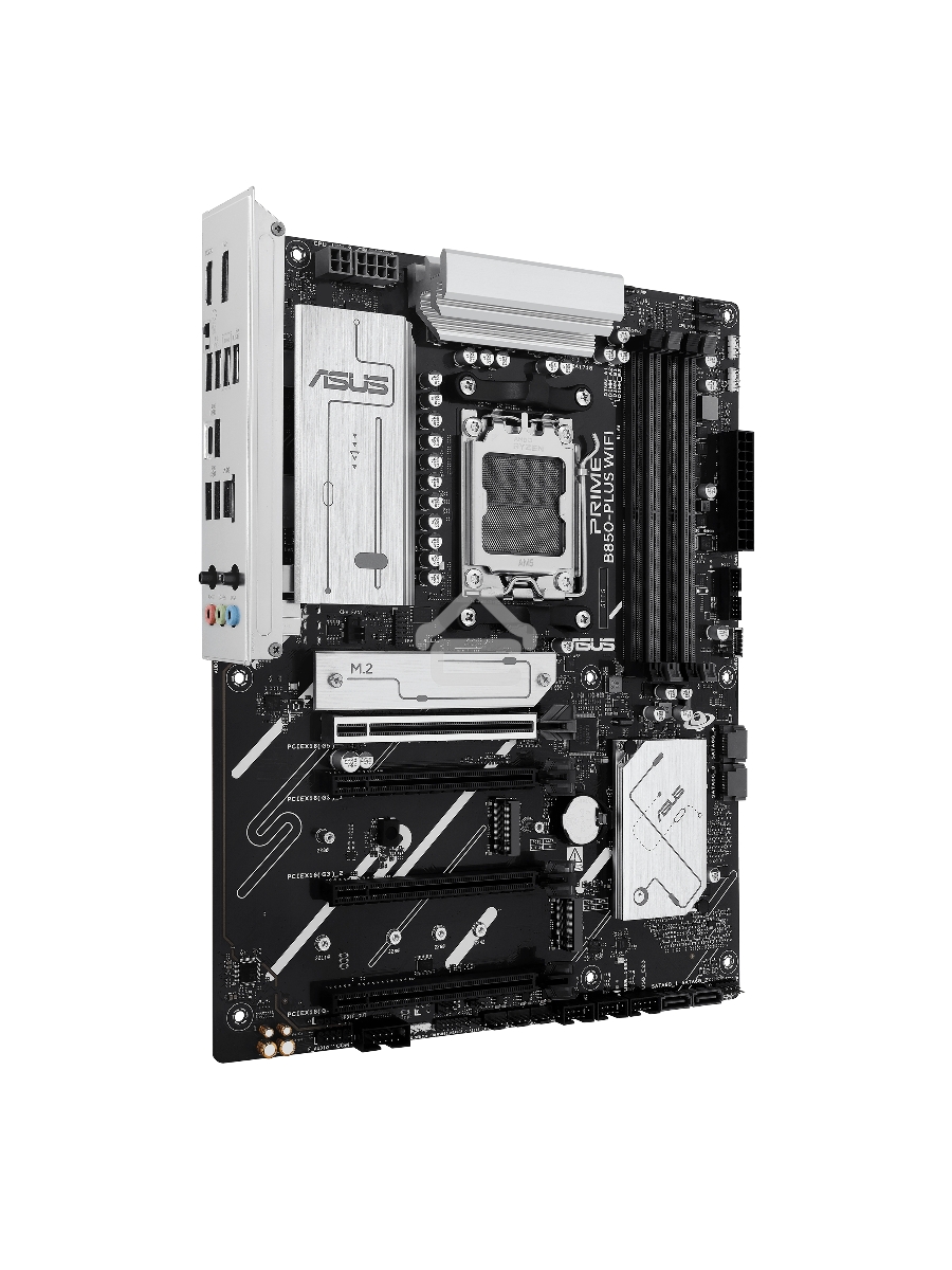 Материнская плата ASUS PRIME B850-PLUS WIFI, AM5, AMD B850, 4xDDR5, 4xSATA, 3xM.2, 1xPCIe 5.0 x16, 1xPCIe 4.0 x16, 2xPCIe 3.0 x1, 1xDP, 1xHDMI, 1x2.5Gb LAN, Wi-Fi 6E, Bluetooth 5.3, 4xUSB-A 10Gbps, 1xUSB-C 10Gbps, 2xUSB-A 5Gbps, 2xUSB-A 2.0, 3x3.5 мм, 7.1