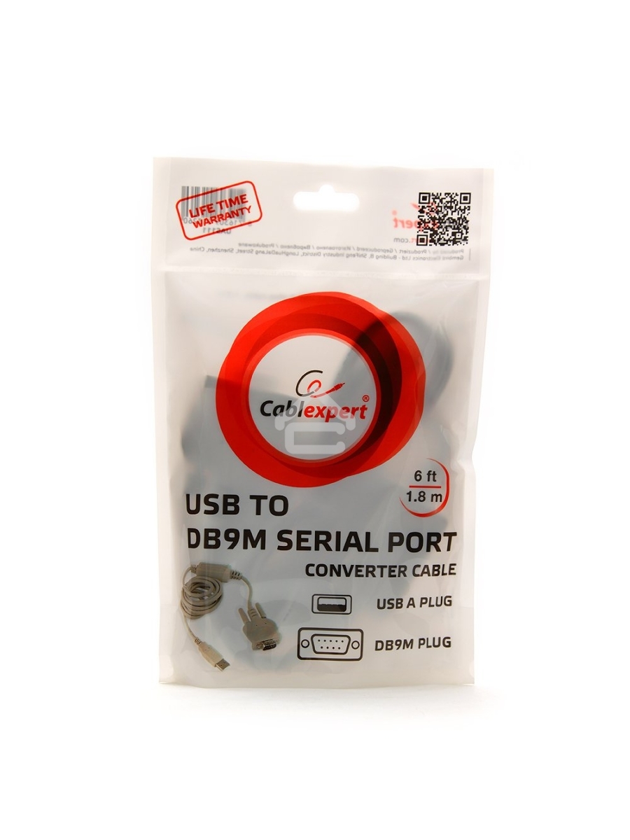 Переходник Gembird Переходник с USB на Com 1.8m UAS111