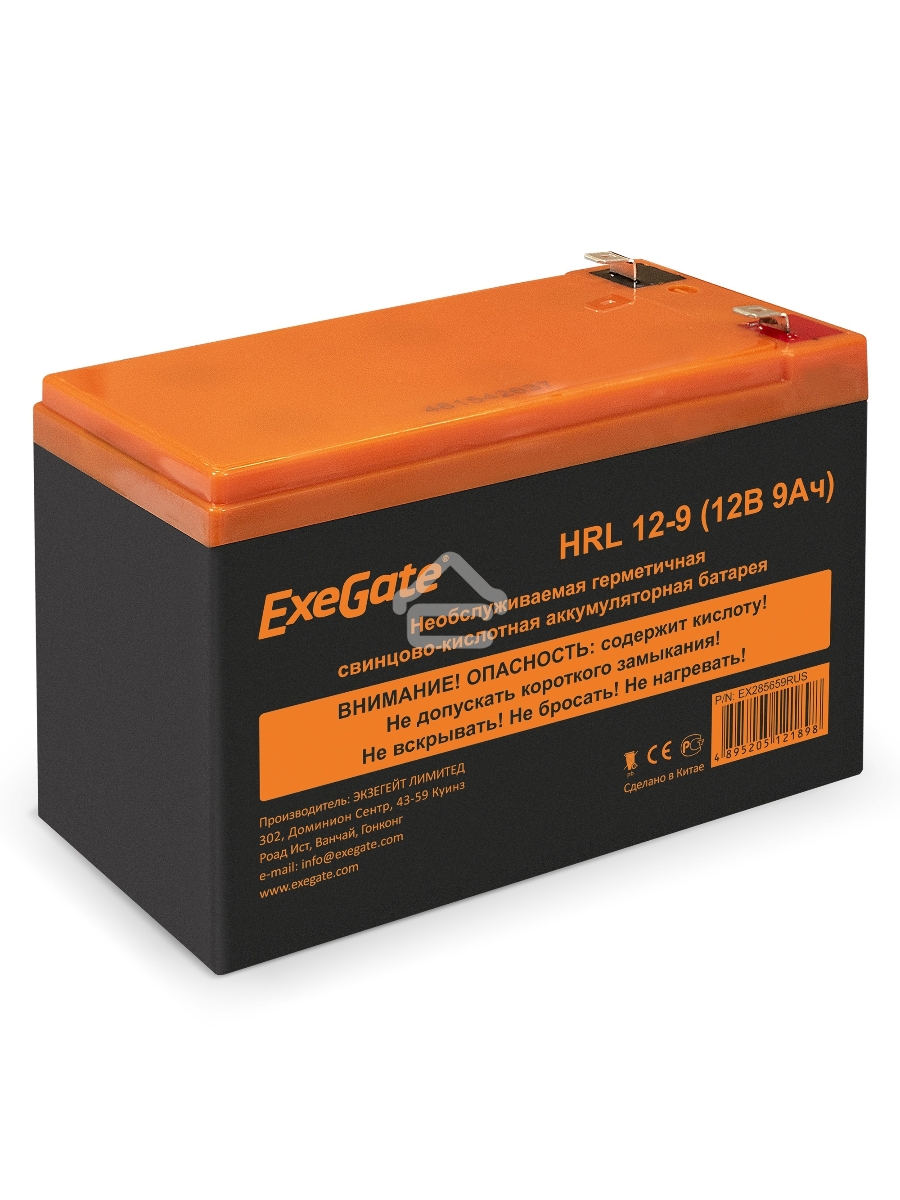 Батарея ExeGate EX285659RUS HRL 12-9 (12V 9Ah 1234W, клеммы F2)