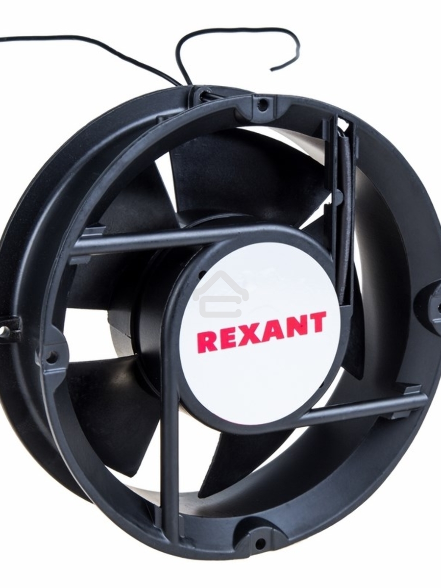 Вентилятор для корпуса Rexant RХ 172x163x51HBL 220VAC черный, 172 x 163 мм, 2500 об/мин, 53 дБ, 2 pin