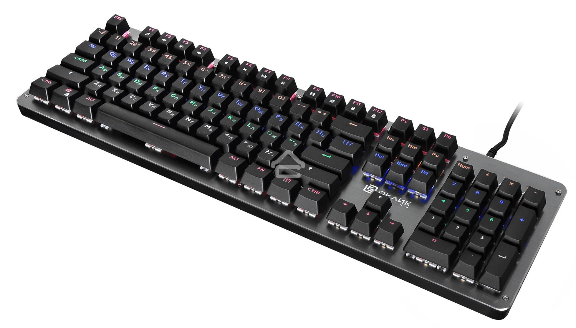 Клавиатура проводная Oklick 970G DARK KNIGHT механическая черный USB Gamer LED