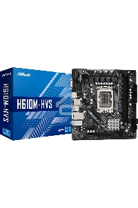 Материнская плата ASRock H610M-HVS, LGA 1700, Intel H610, 2xDDR4, 4xSATA, 1xPCIe 4.0 x16, 1xPCIe x1, 1xHDMI, 1xVGA, 1x 1Gb LAN, 2xUSB-A 3.2 Gen 1, 4xUSB 2.0, 3x3.5 мм, 7.1, mATX