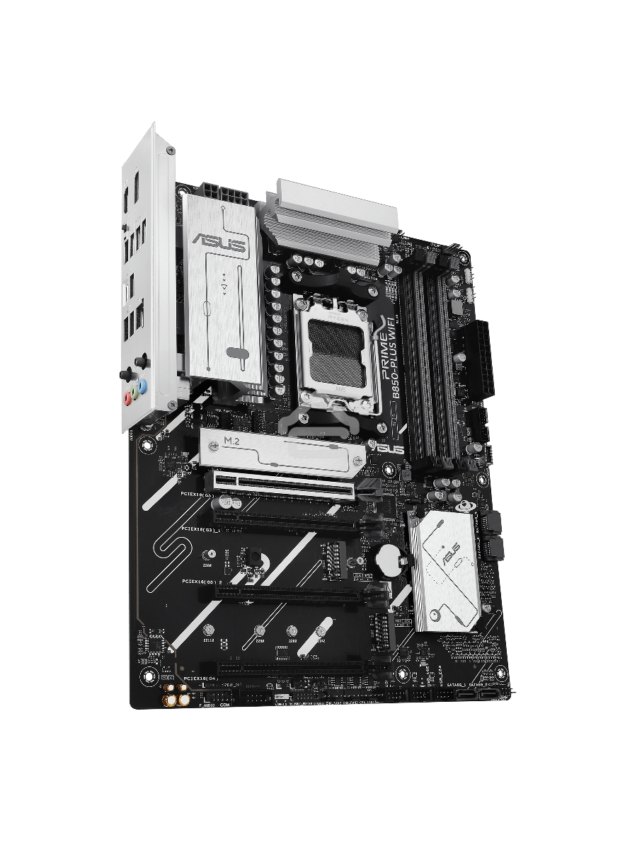 Материнская плата ASUS PRIME B850-PLUS WIFI, AM5, AMD B850, 4xDDR5, 4xSATA, 3xM.2, 1xPCIe 5.0 x16, 1xPCIe 4.0 x16, 2xPCIe 3.0 x1, 1xDP, 1xHDMI, 1x2.5Gb LAN, Wi-Fi 6E, Bluetooth 5.3, 4xUSB-A 10Gbps, 1xUSB-C 10Gbps, 2xUSB-A 5Gbps, 2xUSB-A 2.0, 3x3.5 мм, 7.1