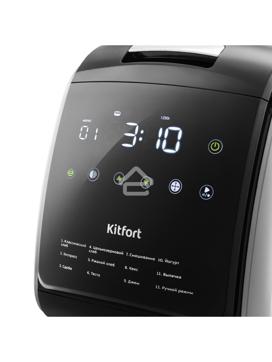 Хлебопечь Kitfort KT-305 черный/серебристый