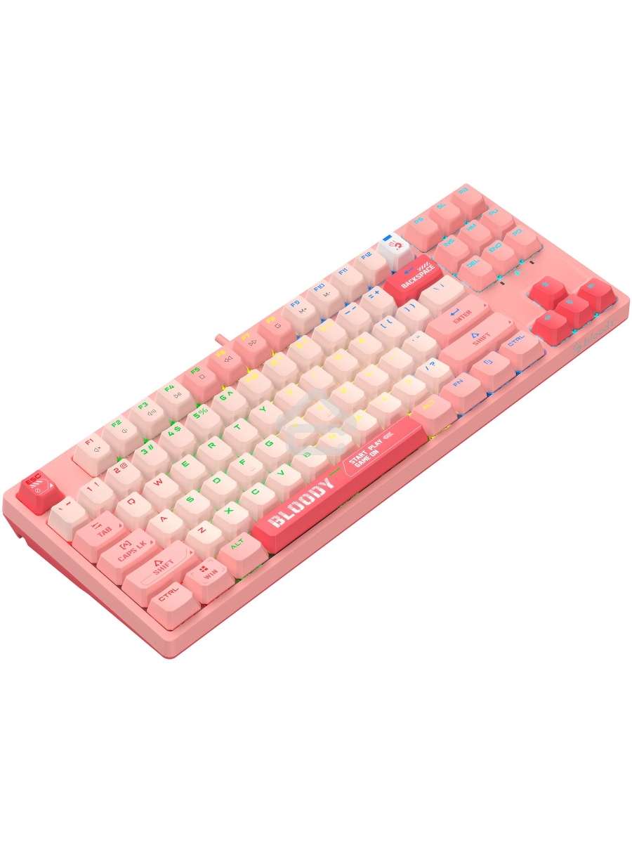 Клавиатура A4Tech Bloody S87 Energy (S87 USB ENERGY PINK) проводная USB розовый