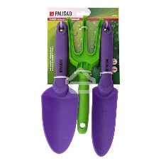 Набор садового инструмента, пластиковый, гелевые рукоятки, 3 предмета, NYLON SOFT Palisad