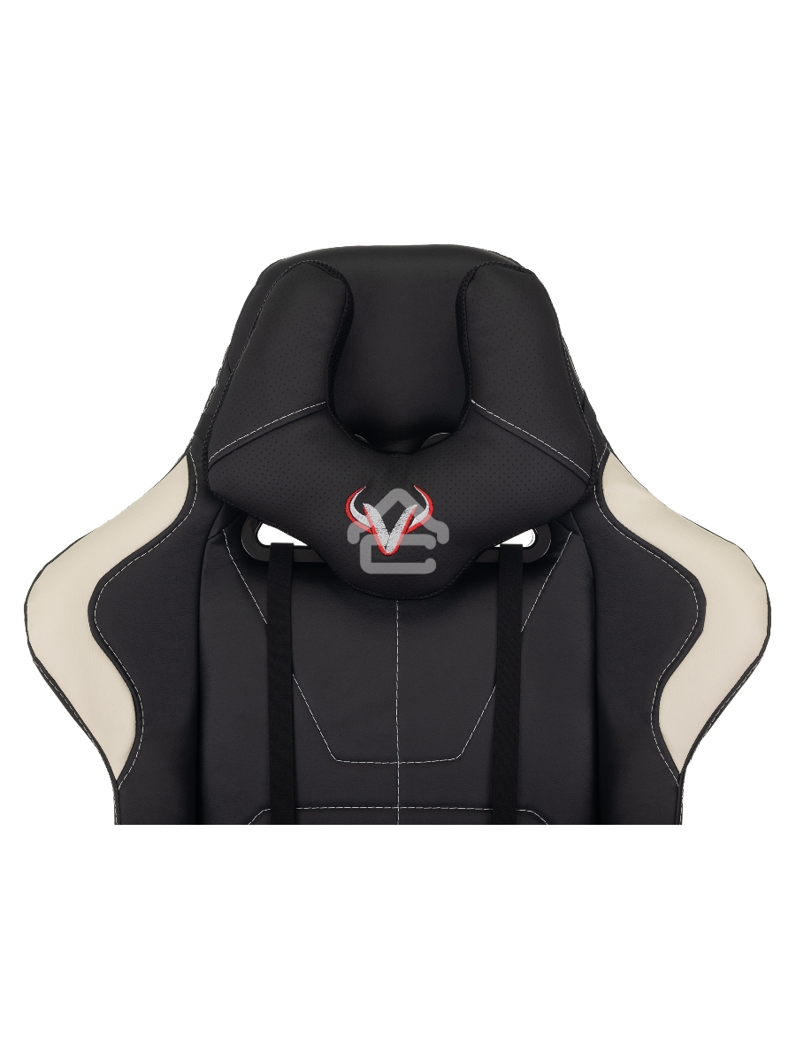 Кресло игровое Бюрократ VIKING 5 AERO WHITE черный/белый искусственная кожа