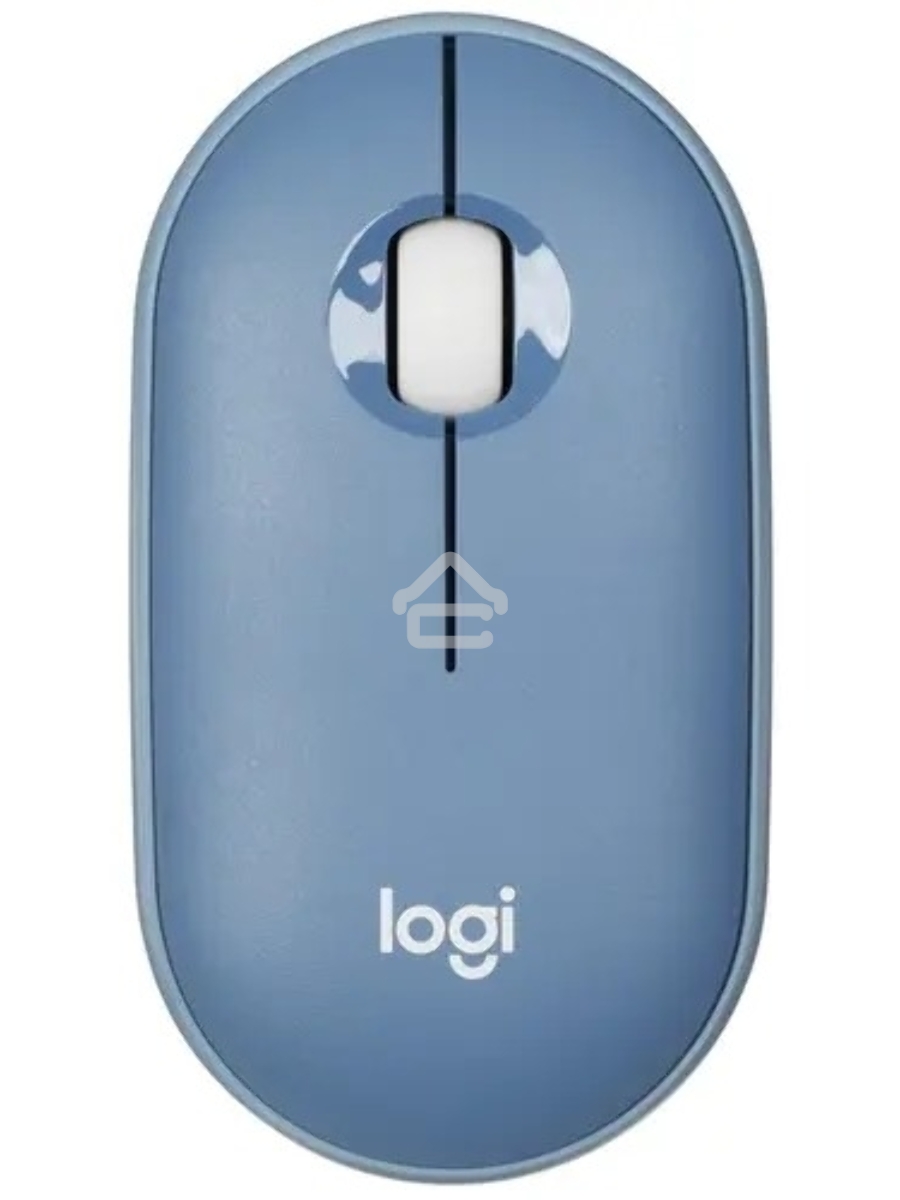 Мышь беспроводная Logitech Pebble M350 синий, 1000 dpi, радиоканал, Bluetooth, USB, кнопки - 3