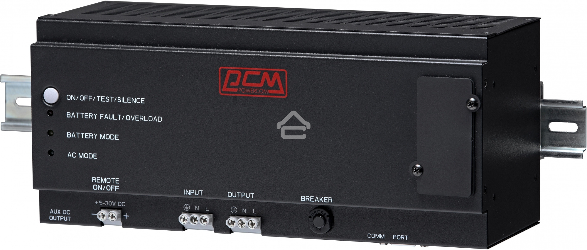 Источник бесперебойного питания Powercom DRU 500VA/300W, DIN Rail, 230V, RS-232, 2 year warranty (1114005)