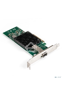 Сетевой адаптер ExeGate EXE-X520-DA1 (PCI-E x8 v3.0, порты 1xSFP+ 10Gb/s (10/5/2.5/1Gb/s, 100Mb/s), Server NIC Intel Chipset JL82599EN)