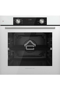 Встраиваемый духовой шкаф HF 608 W 60 см, 80 л, 6 режимов, каталитическая очистка, поворотные переключатели, телескопические направляющие на 1 уровне, белый цвет