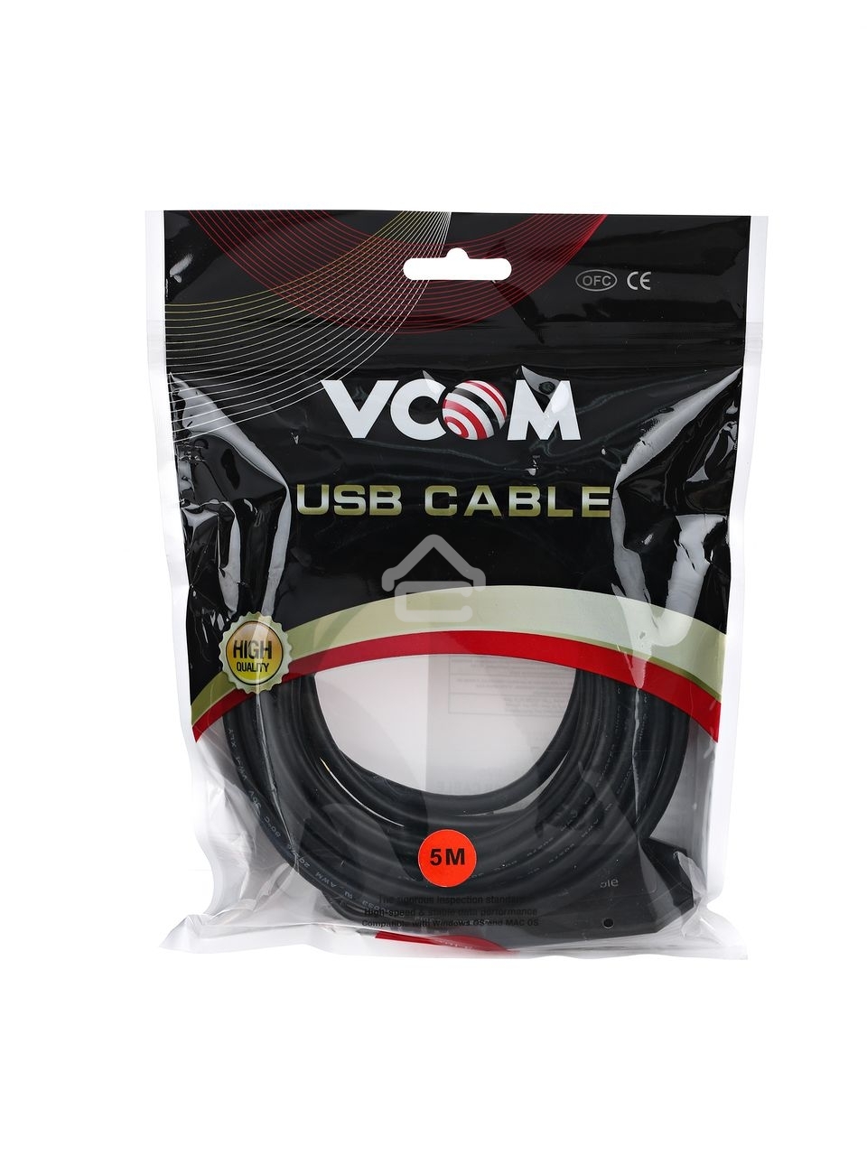 Кабель-адаптер USB3.0-repeater, удлинительный активный Am-->Af 5м VCOM