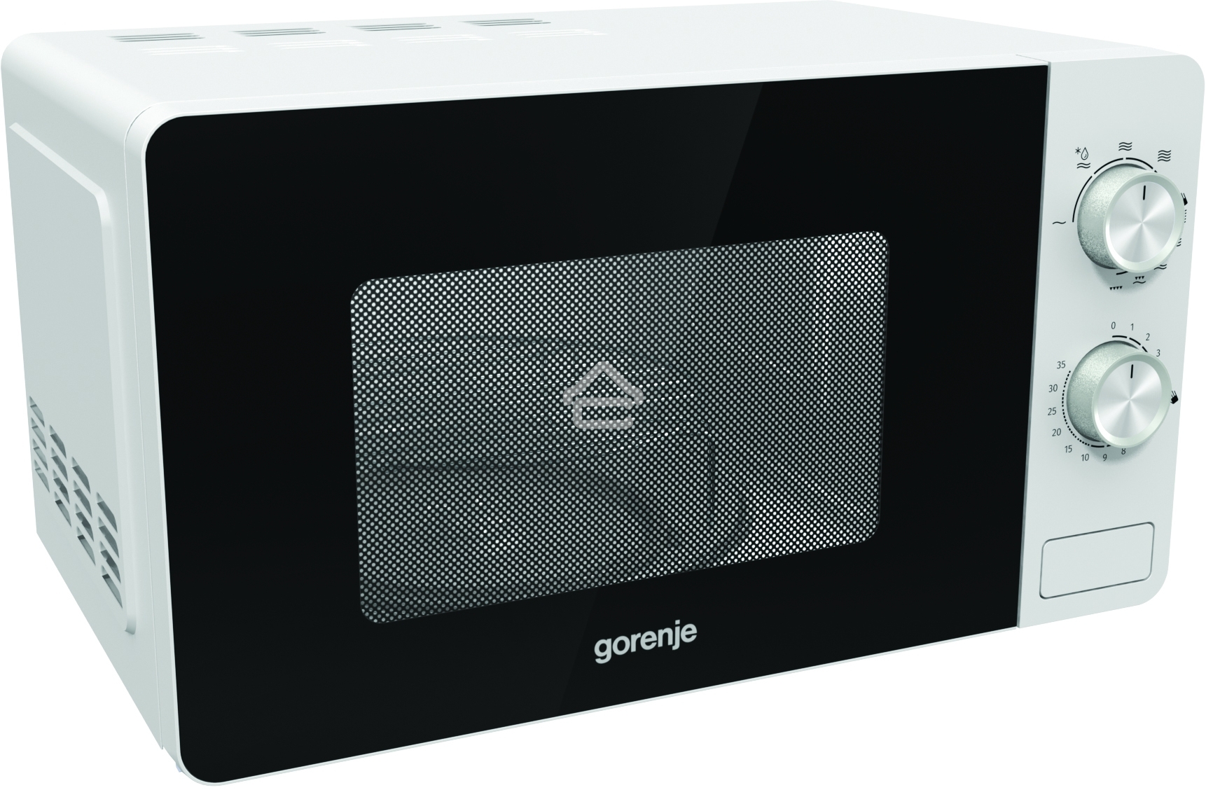 Микроволновая печь Gorenje MO20E2W белый, 20 л, 800 Вт, переключатели - поворотный механизм