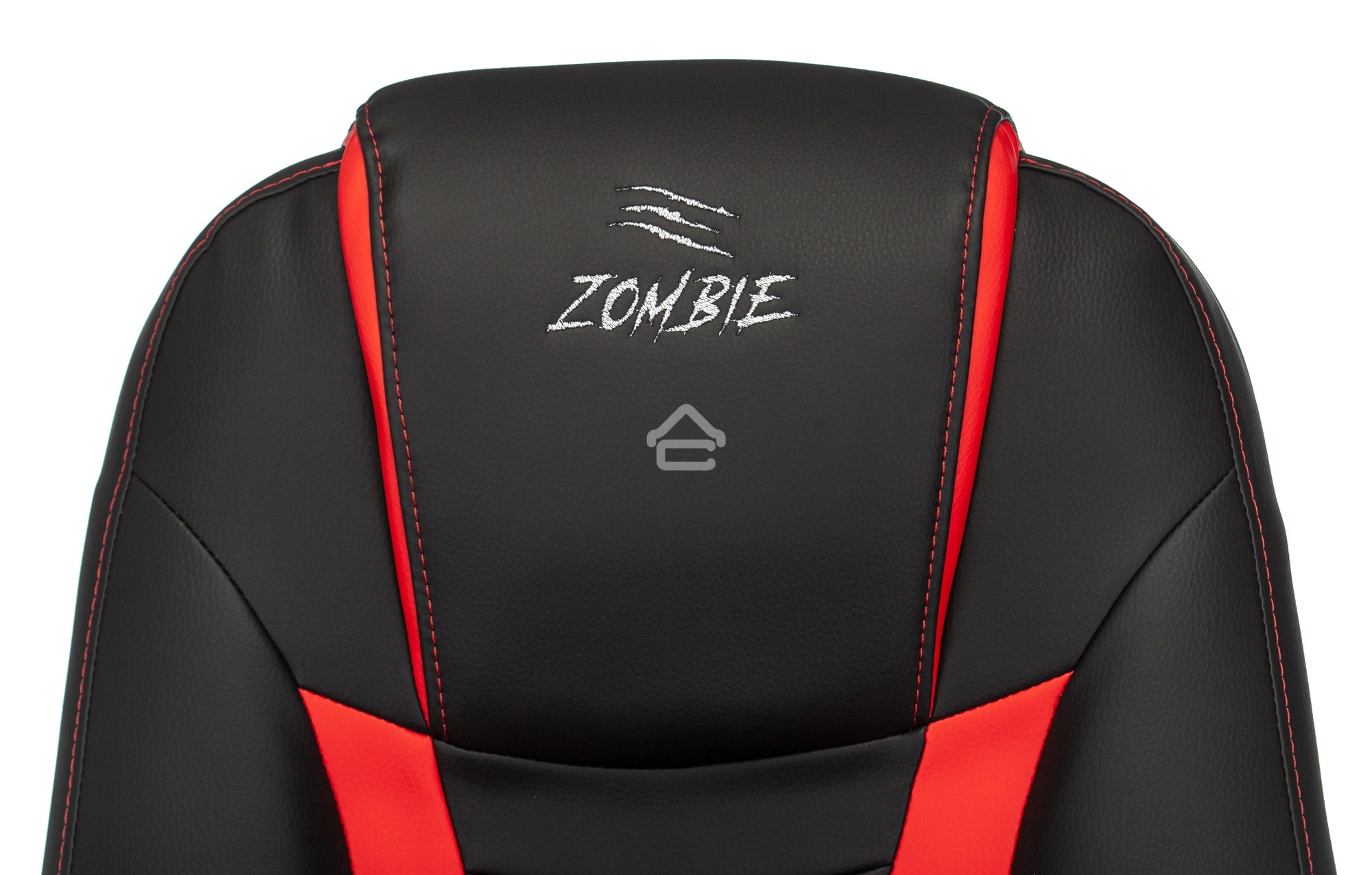 Кресло игровое Zombie 8 черный/красный, искусственная кожа, крестовина пластик