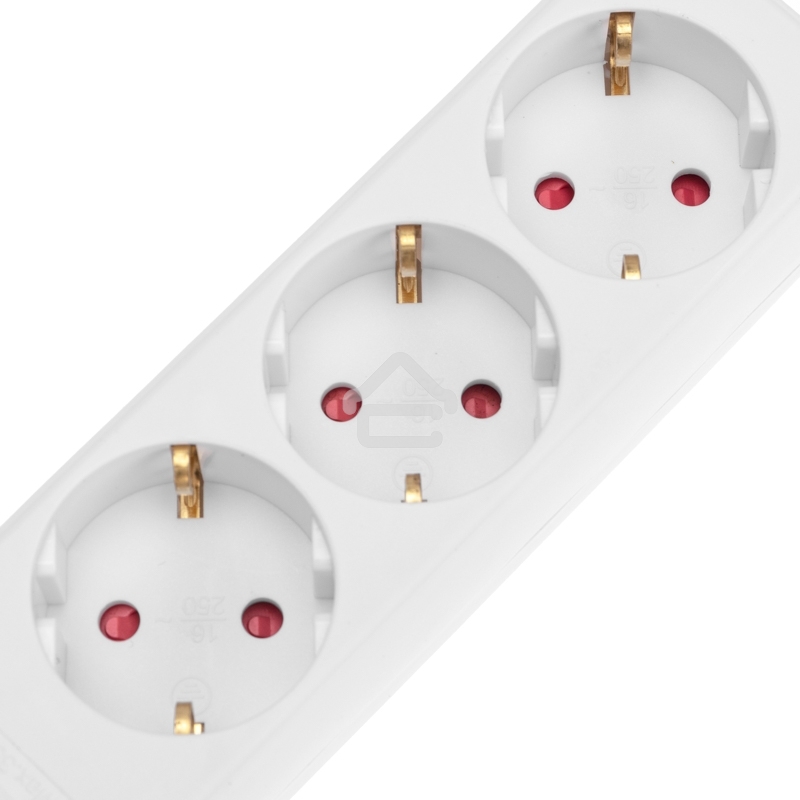 Удлинитель Rexant STANDARD 3 гнезда, 5 м, 3х1,0 мм², с/з, белый