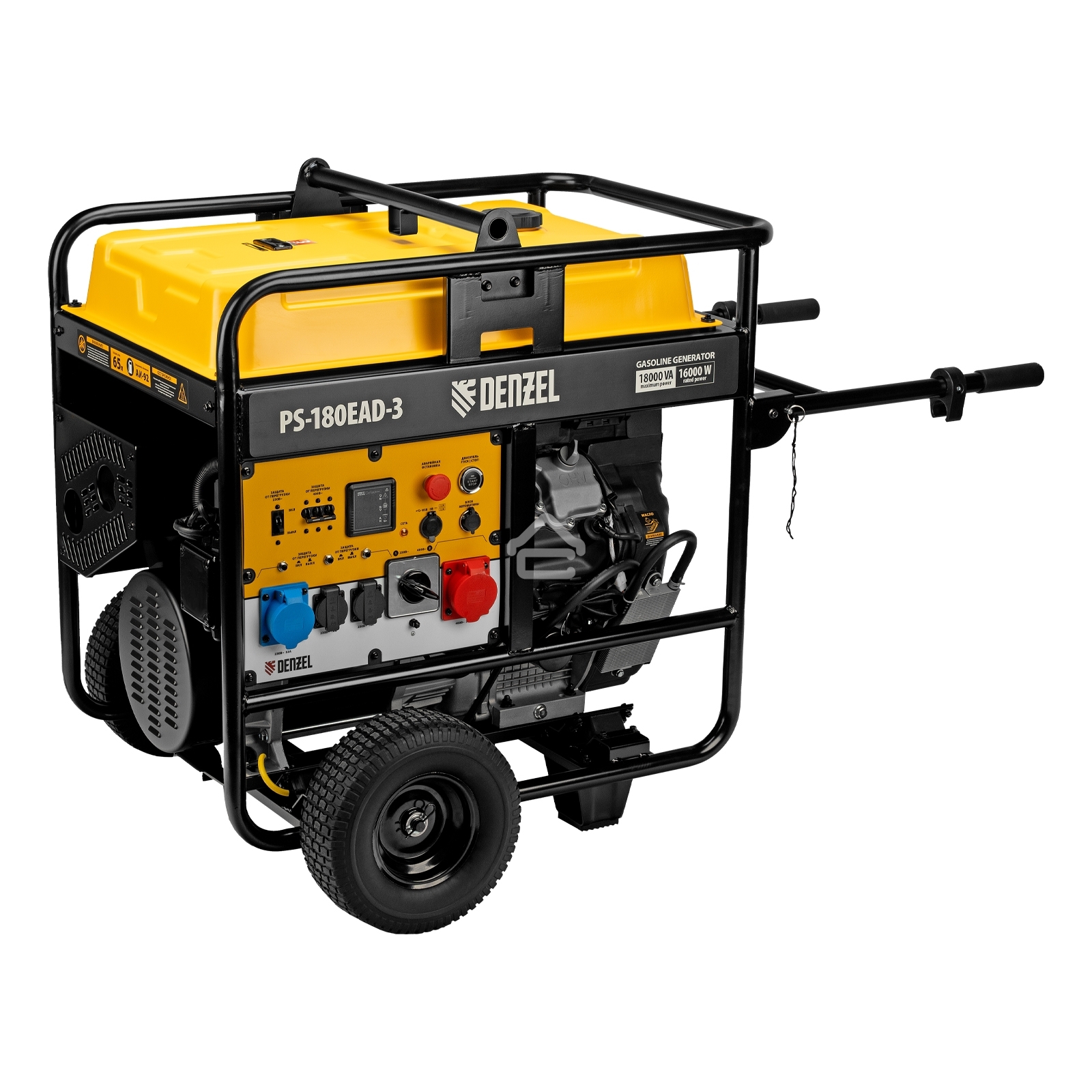 Электрогенератор бензиновый Denzel PS-180EAD-3, 18 кВт, 110 дБ, 265 кг