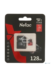 Флеш карта MicroSD card Netac P500 Extreme Pro 128GB, retail version w/SD adapter