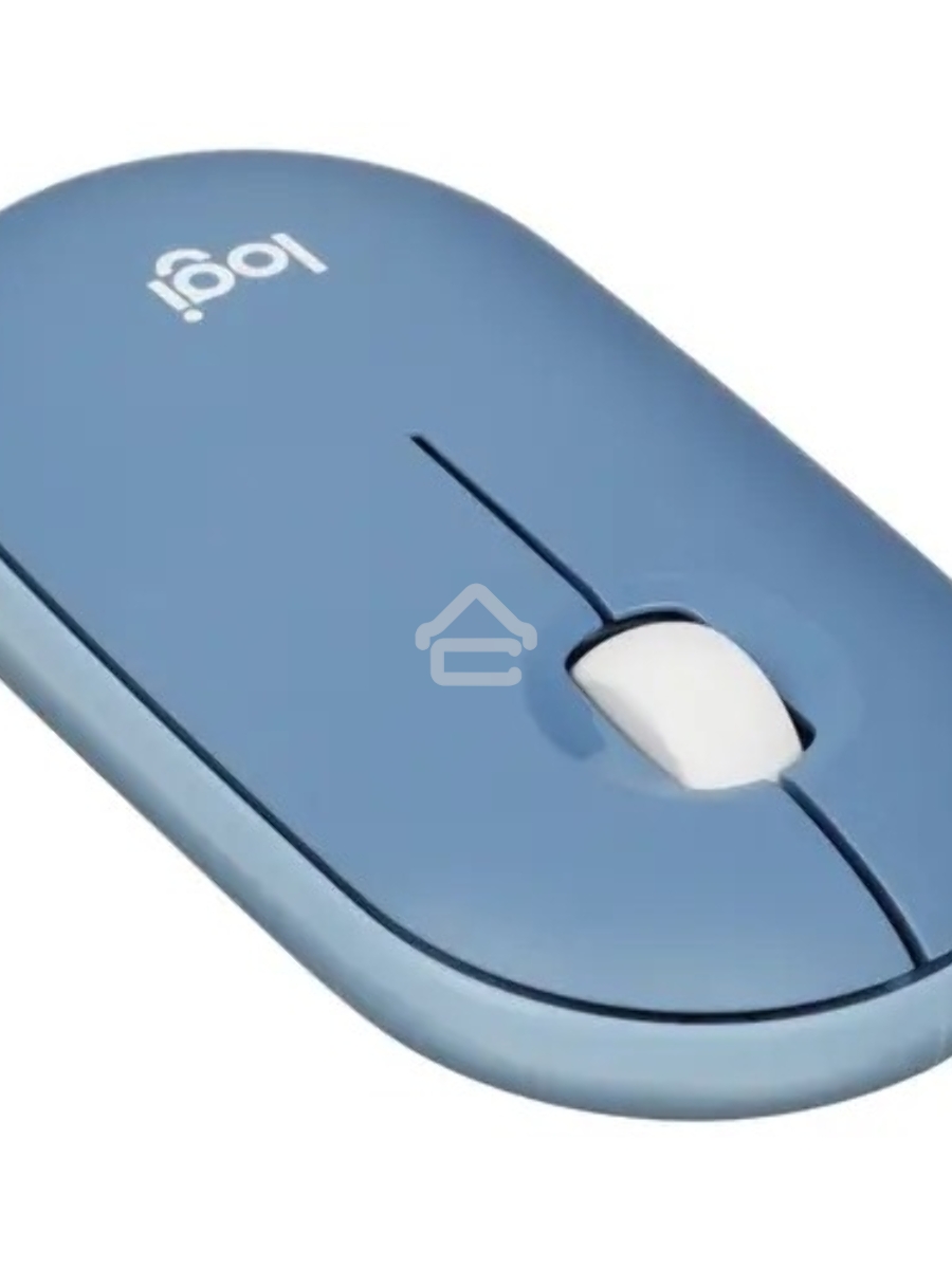 Мышь беспроводная Logitech Pebble M350 синий, 1000 dpi, радиоканал, Bluetooth, USB, кнопки - 3