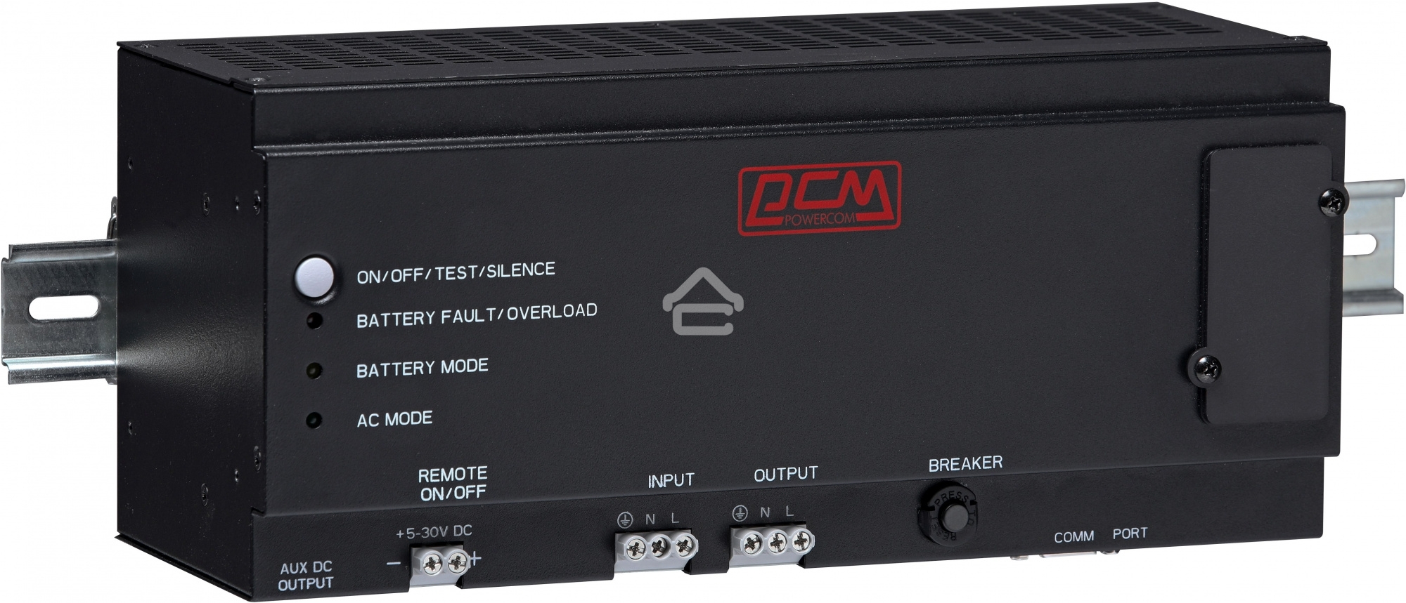 Источник бесперебойного питания Powercom DRU 500VA/300W, DIN Rail, 230V, RS-232, 2 year warranty (1114005)