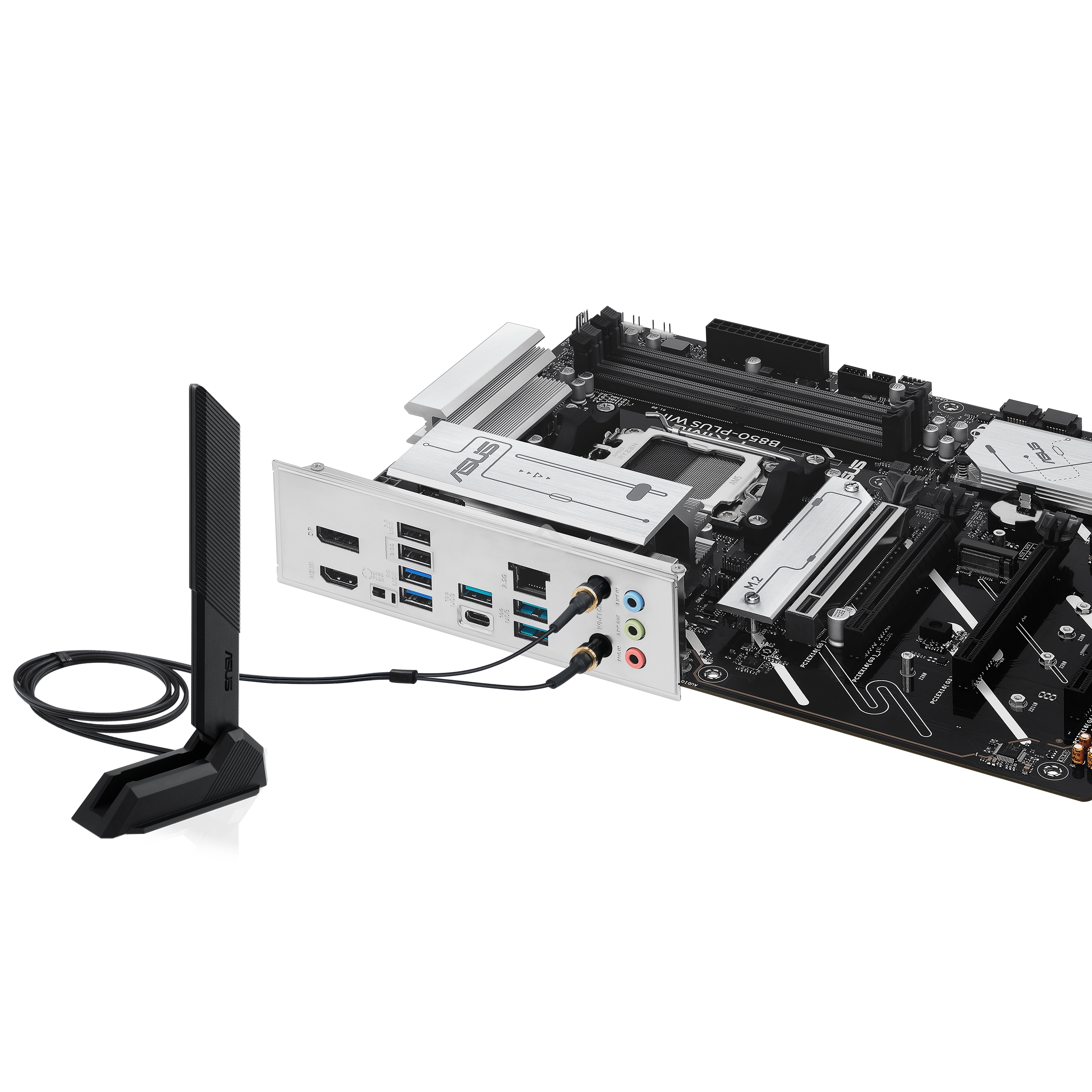 Материнская плата ASUS PRIME B850-PLUS WIFI, AM5, AMD B850, 4xDDR5, 4xSATA, 3xM.2, 1xPCIe 5.0 x16, 1xPCIe 4.0 x16, 2xPCIe 3.0 x1, 1xDP, 1xHDMI, 1x2.5Gb LAN, Wi-Fi 6E, Bluetooth 5.3, 4xUSB-A 10Gbps, 1xUSB-C 10Gbps, 2xUSB-A 5Gbps, 2xUSB-A 2.0, 3x3.5 мм, 7.1