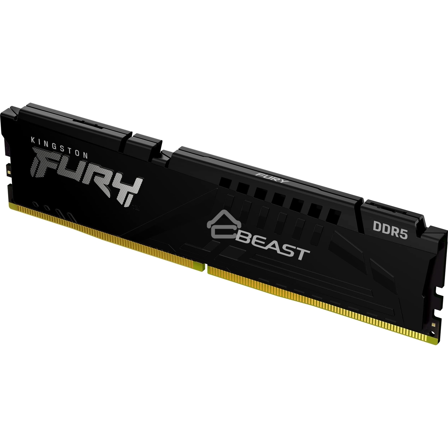 Оперативная память Kingston Fury Beast, DDR5, 32GB (1x32GB), 6000MHz, CL30, DIMM, с радиатором, черный