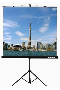 Экран на треноге Lumien 200x200см Eco View LEV-100103 1:1 напольный рулонный