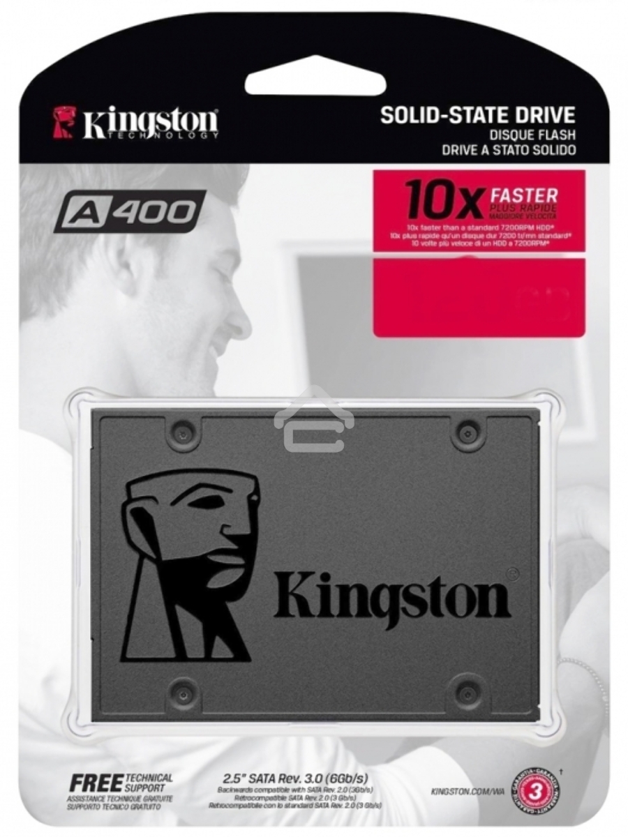 Накопитель SSD Kingston A400, 480GB, SATA III, 2.5