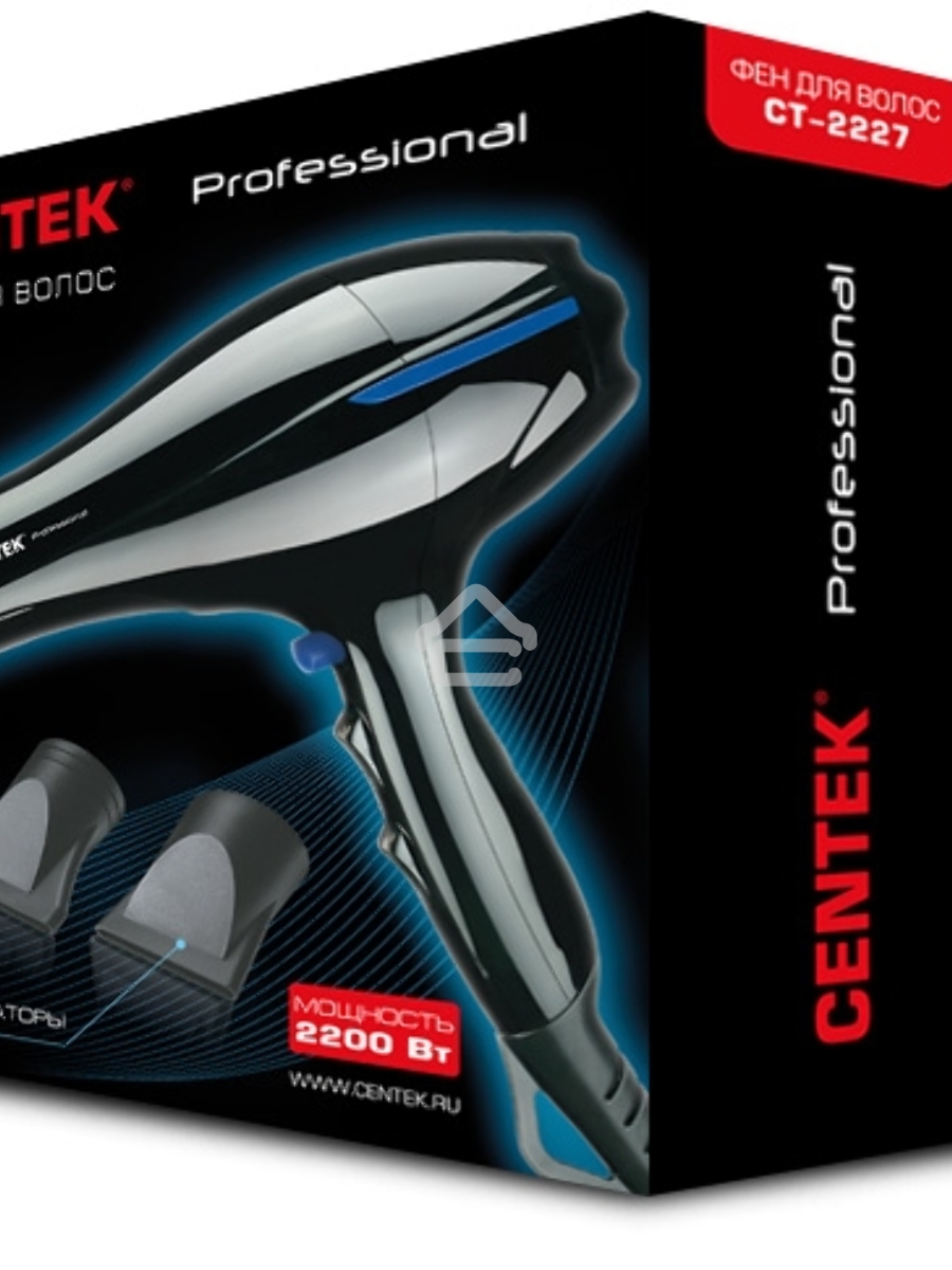 Фен Centek CT-2227 Professional 2200Вт, мощный AC мотор, 5 режимов, 2 концентратора