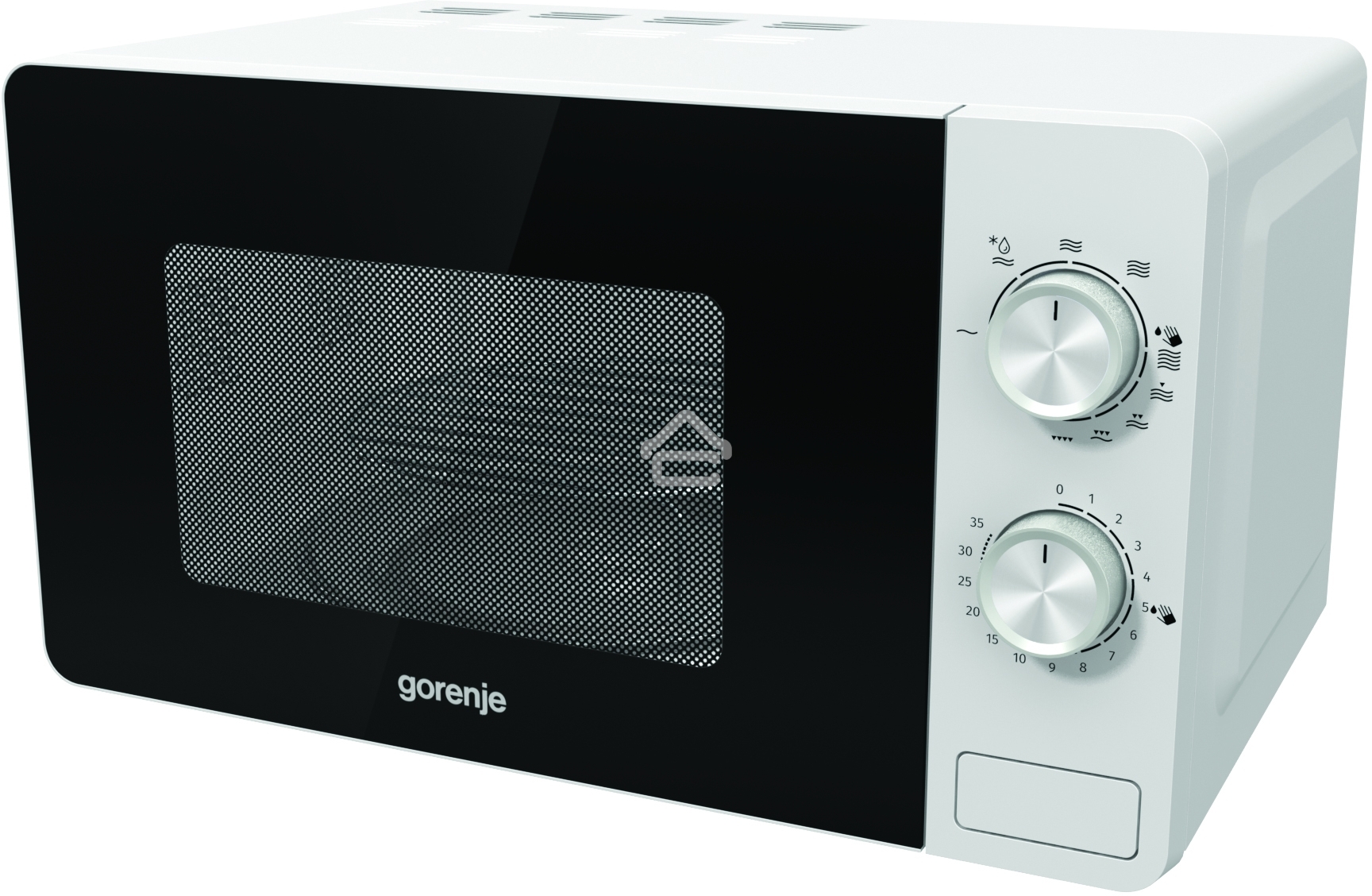 Микроволновая печь Gorenje MO20E2W белый, 20 л, 800 Вт, переключатели - поворотный механизм
