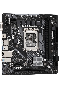 Материнская плата ASRock H610M-HVS, LGA 1700, Intel H610, 2xDDR4, 4xSATA, 1xPCIe 4.0 x16, 1xPCIe x1, 1xHDMI, 1xVGA, 1x 1Gb LAN, 2xUSB-A 3.2 Gen 1, 4xUSB 2.0, 3x3.5 мм, 7.1, mATX