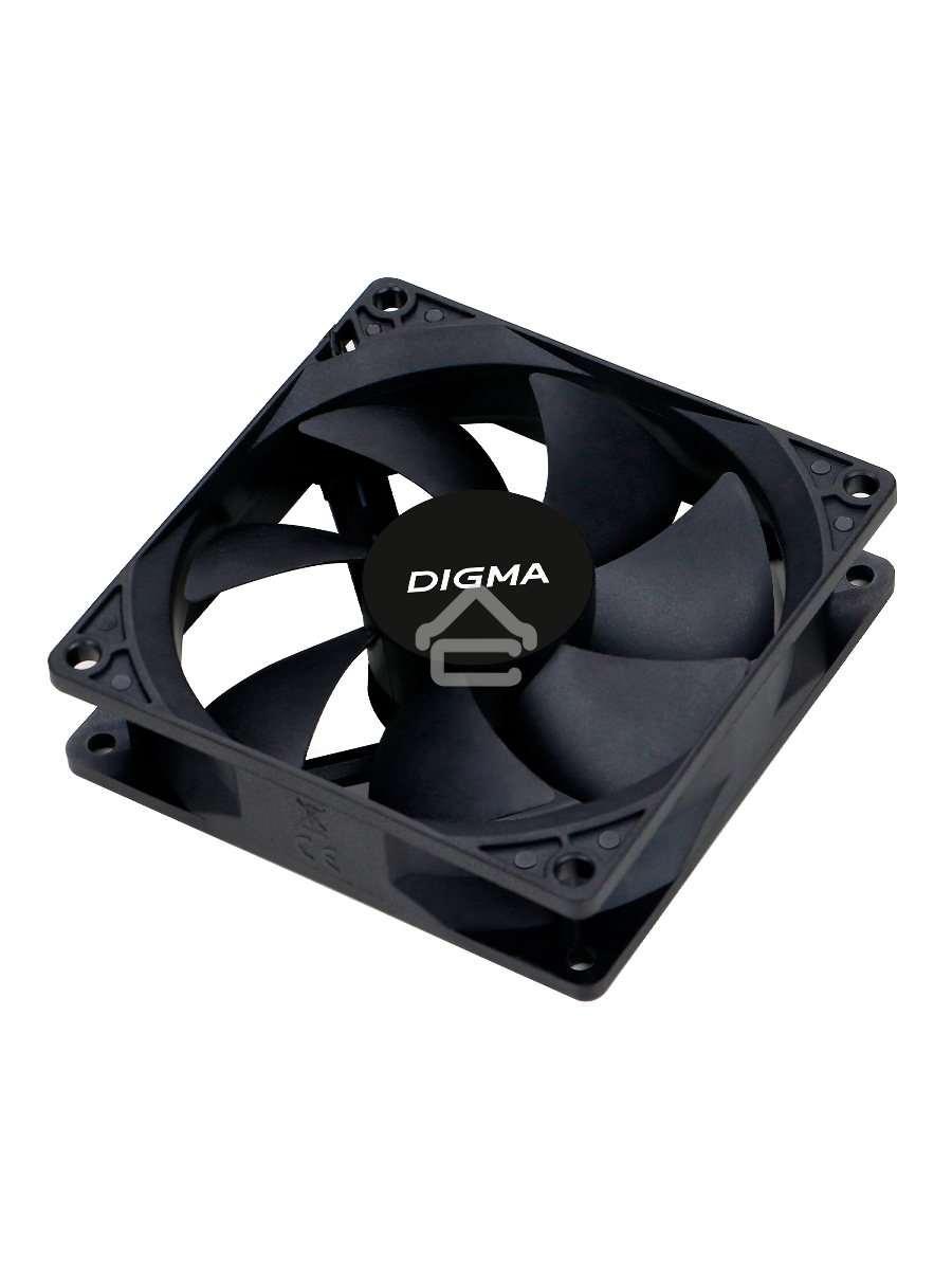 Вентилятор для корпуса Digma DFAN-90 черный, 90 мм, 1800 об/мин, 23 дБ, 3 pin