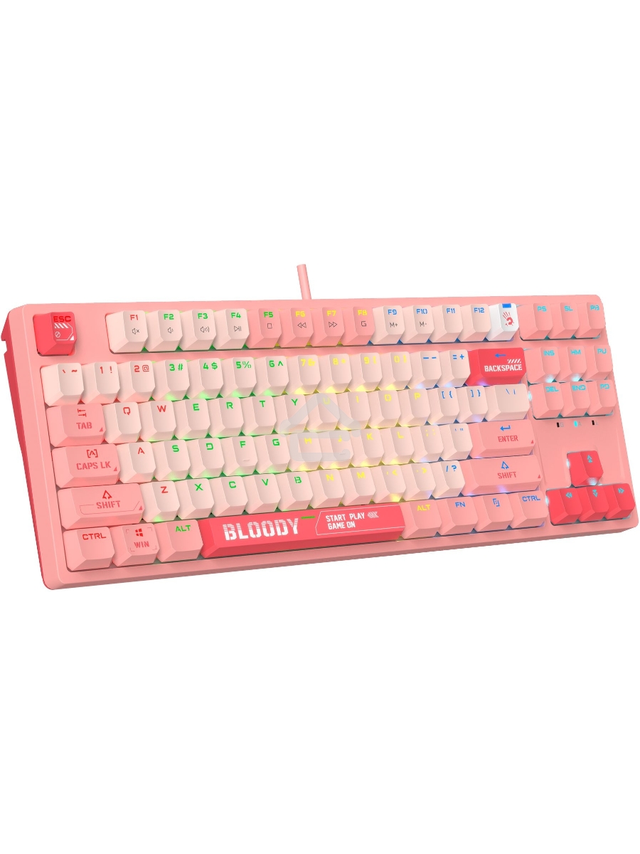 Клавиатура A4Tech Bloody S87 Energy (S87 USB ENERGY PINK) проводная USB розовый