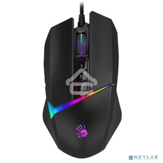 Мышь проводная A4Tech Bloody W60 Max черный, 10000 dpi, USB, кнопки - 10