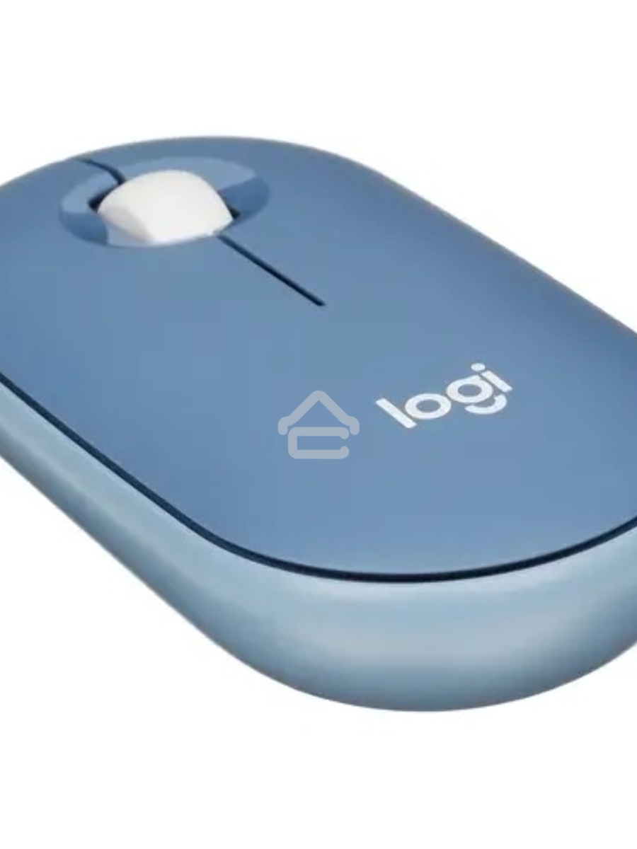 Мышь беспроводная Logitech Pebble M350 синий, 1000 dpi, радиоканал, Bluetooth, USB, кнопки - 3