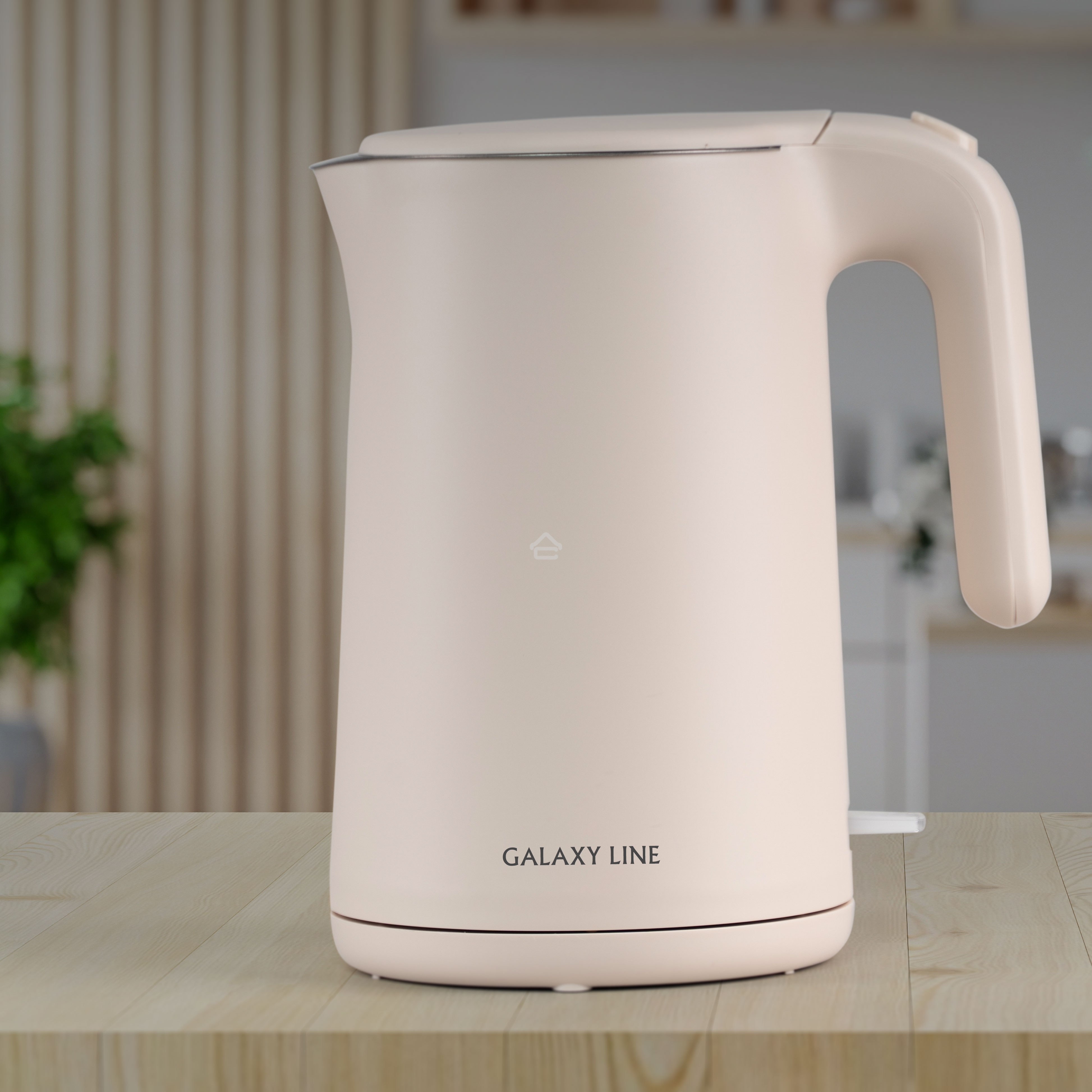 Чайник электрический Galaxy Line GL 0327, пудровый, пластик, 1800 Вт, 1,5 л