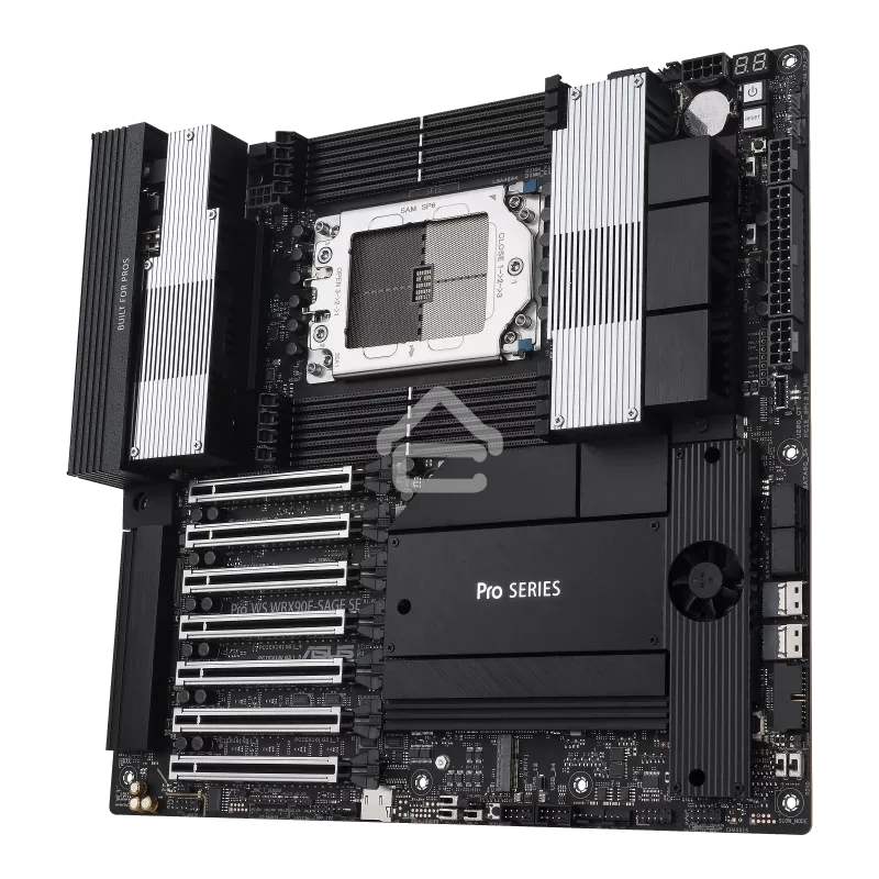 Материнская плата ASUS Pro WS WRX90E-SAGE SE, sTR5, AMD WRX90, 8xDDR5, 4xSATA, 4xM.2, 6xPCI-E 5.0 x16, 1xPCI-E 5.0 x8, 1xVGA, 2xMiniDP, 3x 10Gb LAN, 6xUSB-A 3.2 Gen 2, 1xUSB-A 2.0, 2xUSB-C USB4, 2x3.5 мм, 5.1, SSI EEB