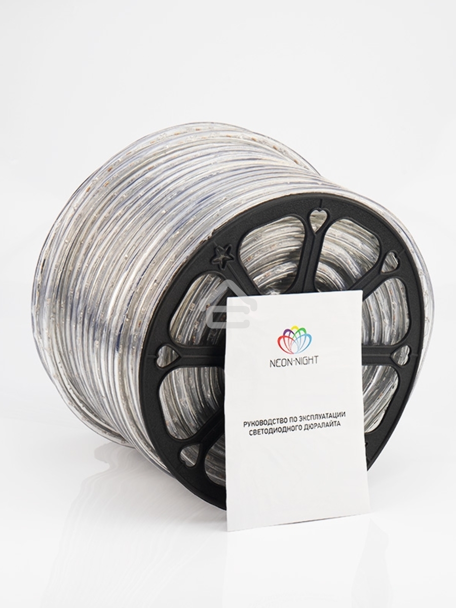Дюралайт LED, эффект мерцания (2W) - ТЕПЛЫЙ БЕЛЫЙ, 36 LED/м, бухта 100м