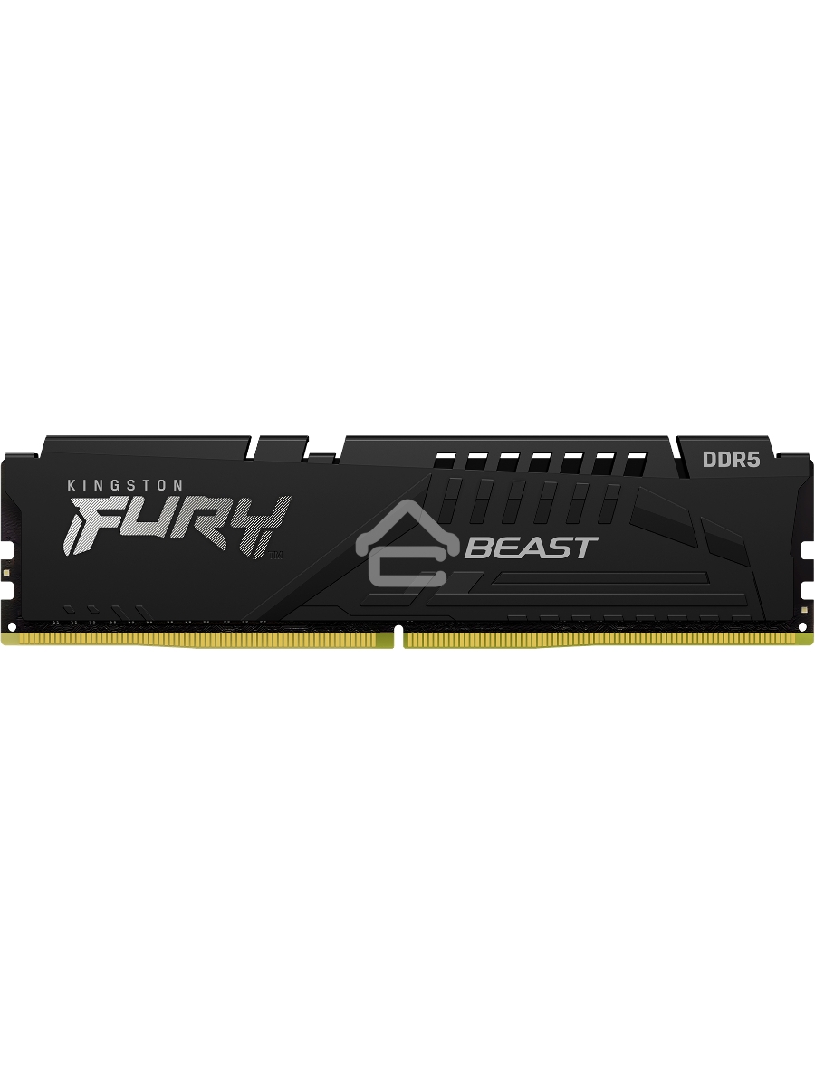 Оперативная память Kingston Fury Beast, DDR5, 16GB (1x16GB), 5600MHz, CL40, DIMM, с радиаторами, черный