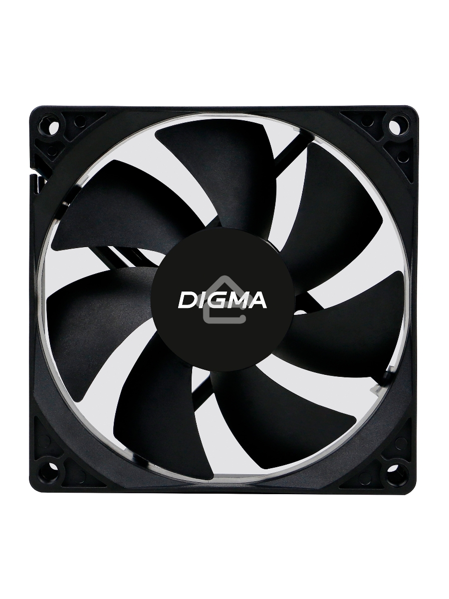 Вентилятор для корпуса Digma DFAN-90 черный, 90 мм, 1800 об/мин, 23 дБ, 3 pin