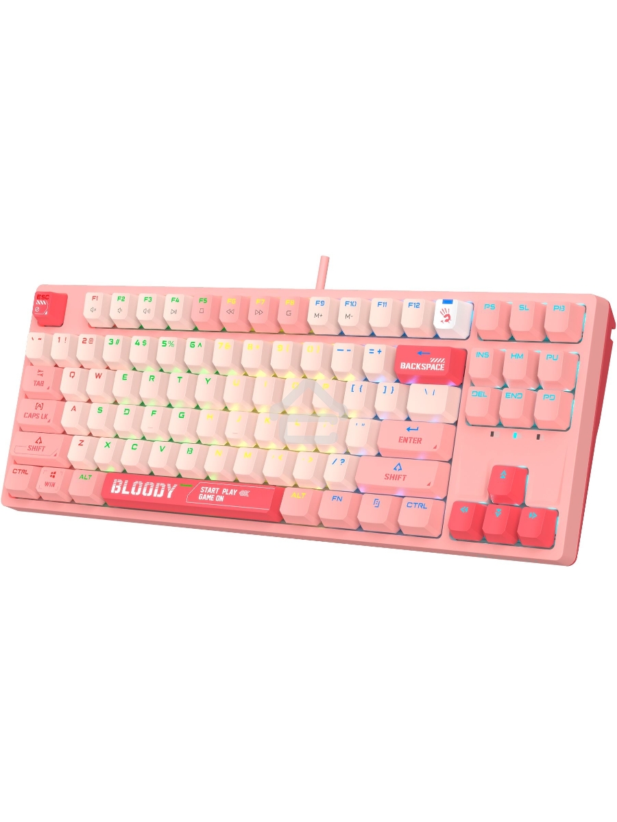 Клавиатура A4Tech Bloody S87 Energy (S87 USB ENERGY PINK) проводная USB розовый
