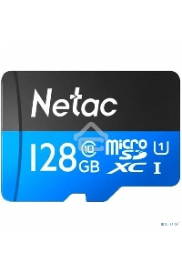 Флеш карта MicroSDXC 128GB Netac Class 10 UHS-I U1 P500 Standart + адаптер [NT02P500STN-128G-R]