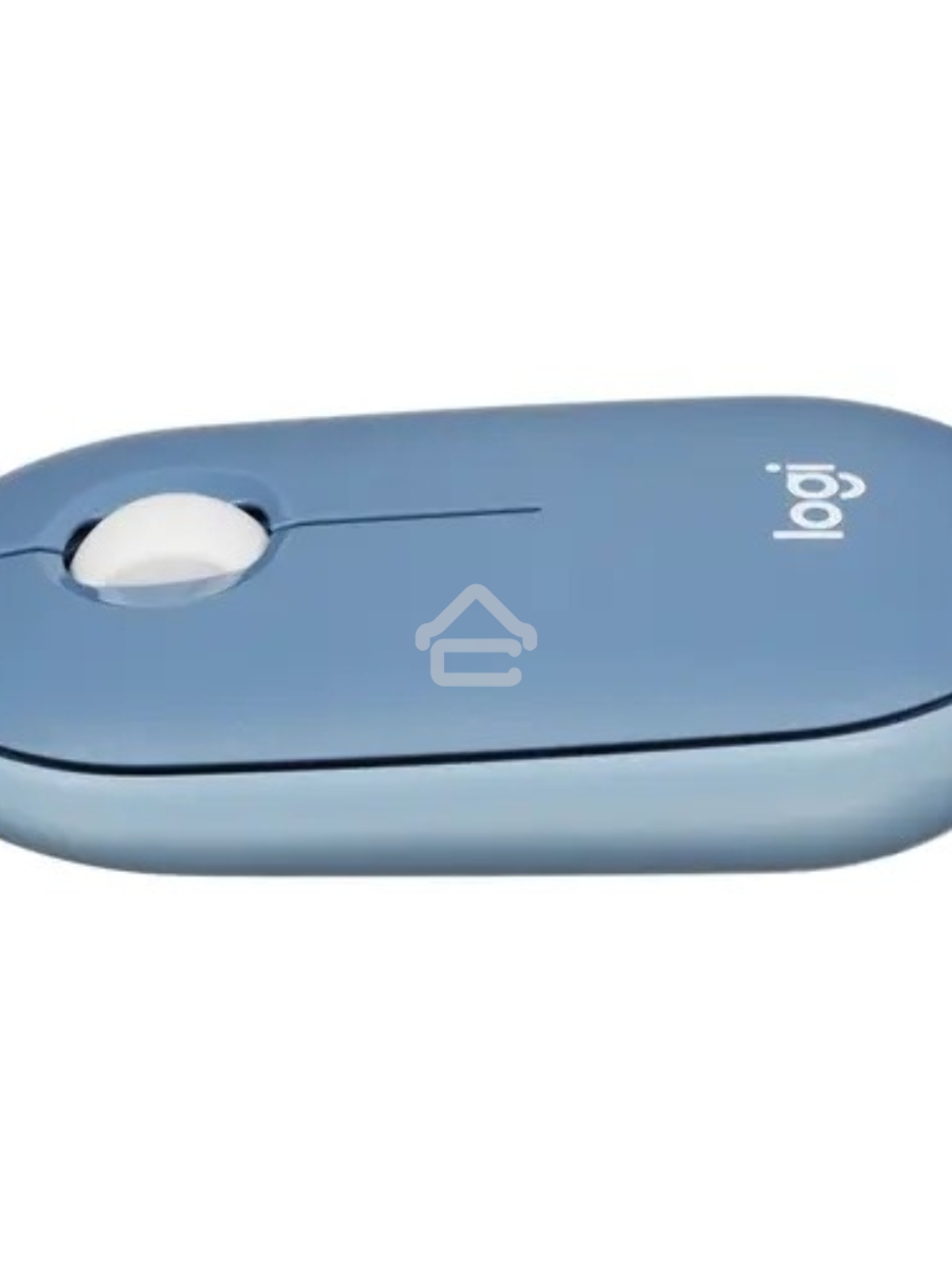 Мышь беспроводная Logitech Pebble M350 синий, 1000 dpi, радиоканал, Bluetooth, USB, кнопки - 3