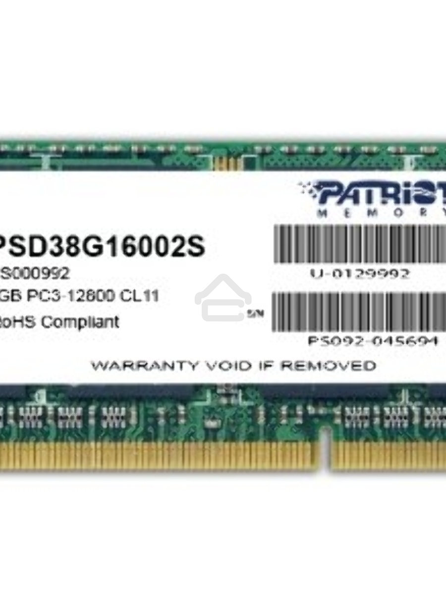 Оперативная память Patriot, DDR3, 8GB (1x8 GB), 1600 MHz, CL11, SO-DIMM