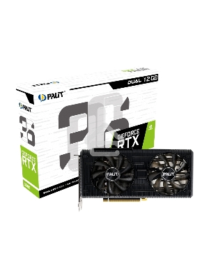 Видеокарта Palit PA-RTX3060 DUAL 12Gb LHR GDDR6 1320/15000 HDMIx1 DPx3 HDCP