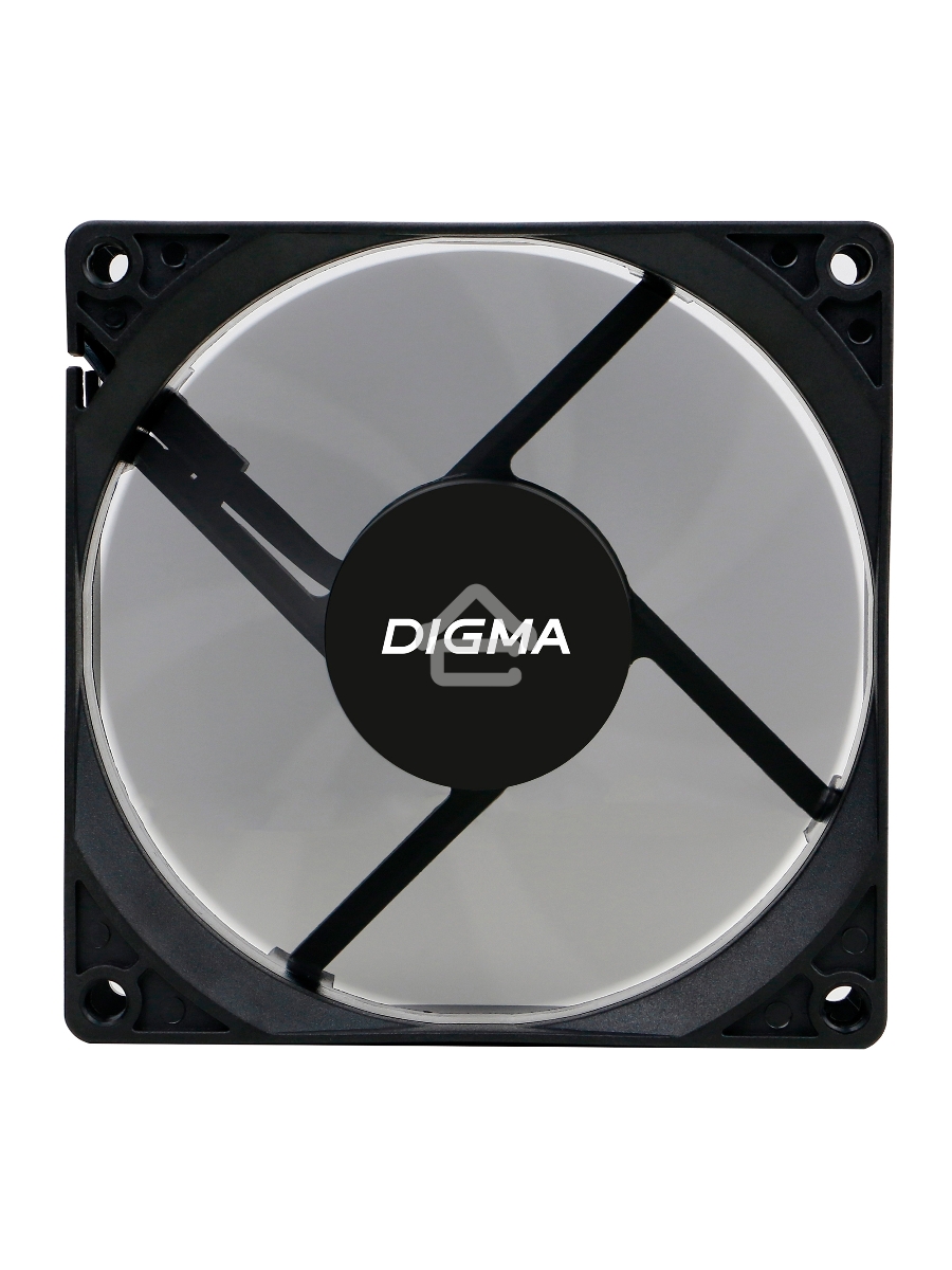 Вентилятор для корпуса Digma DFAN-90 черный, 90 мм, 1800 об/мин, 23 дБ, 3 pin