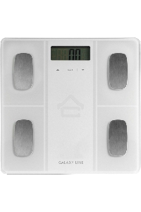 Весы напольные многофункциональные Galaxy Line GL 4854, белый, электронные, элемент питания типа «AAA», 2 шт в комплекте, сверхточная сенсорная электронная система, платформа из высокопрочного стекла, жидкокристаллический дисплей, максимально допустимый в