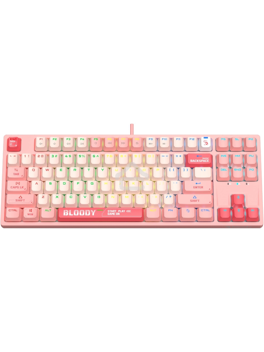 Клавиатура A4Tech Bloody S87 Energy (S87 USB ENERGY PINK) проводная USB розовый