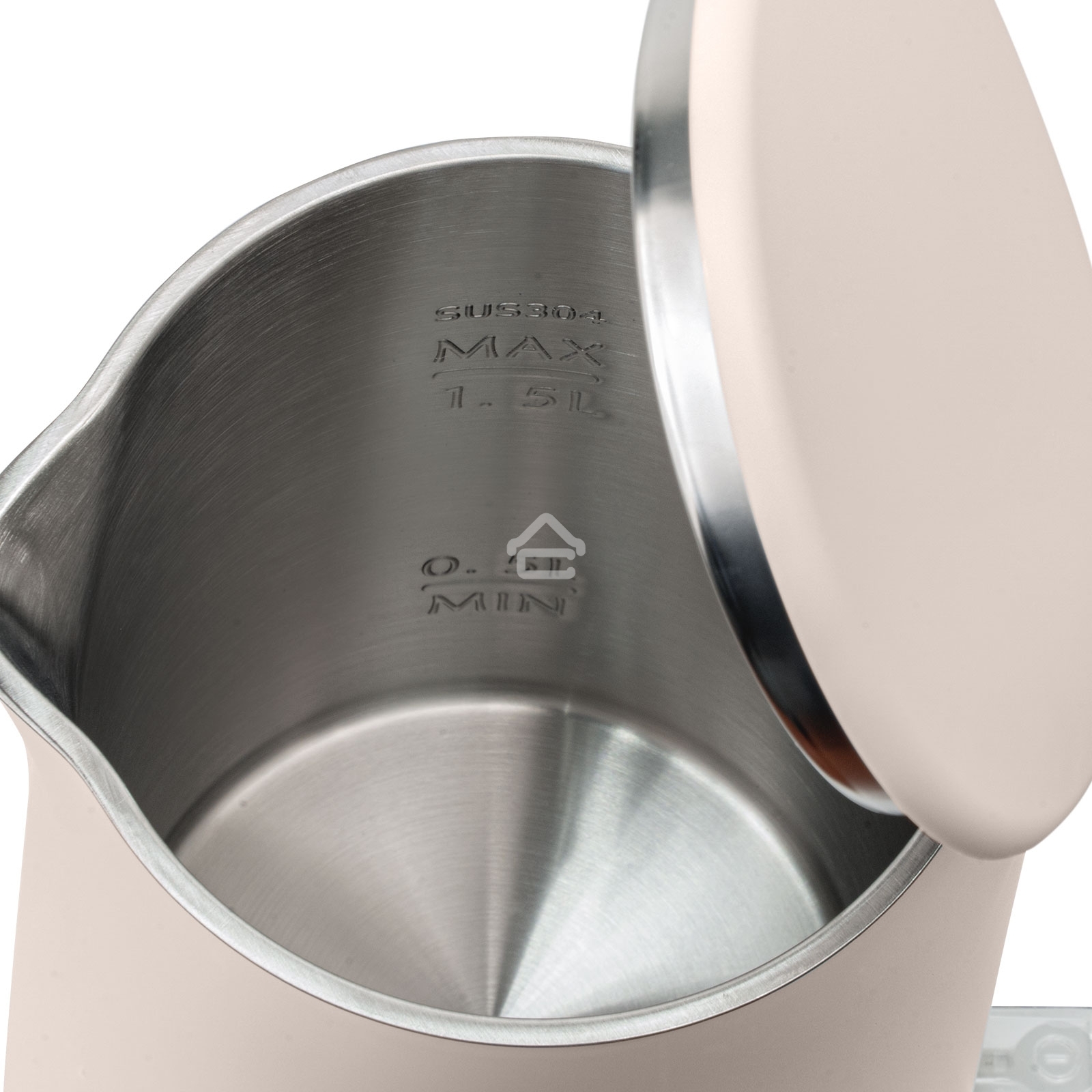 Чайник электрический Galaxy Line GL 0327, пудровый, пластик, 1800 Вт, 1,5 л