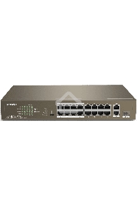 Коммутатор неуправляемый IP-COM F1118P-16-150W PoE, 18 портов, 18х100 Мбит/с, 2x1 Гбит/с, PoE 16х30 Вт (до 130Вт)